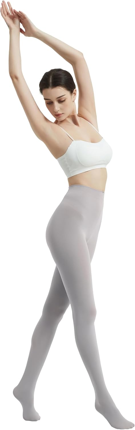80D Semi Opaque Tights for Women Stretchable High Waist Womens Stockings Soft Pantyhose with 20+ Colors