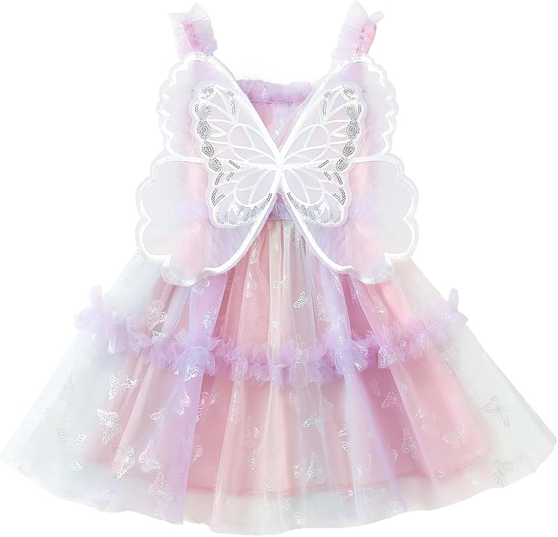 Baby Girl Dress Tulle Fairy Dress Toddler Girl Butterfly Summer Dresses Tutu Sundress Birthday Party Princess Clothes