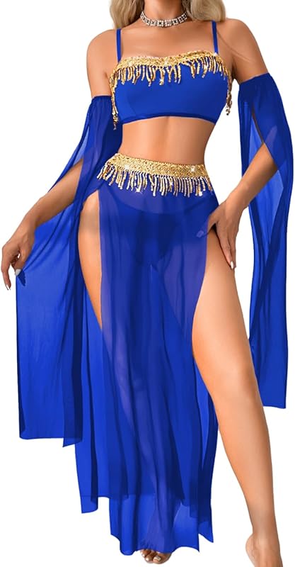 Exotic Wear Dancer Outfits,High Slit Skirt Sexy Lingerie For Women,Belly Dance Costume Cosplay Festival