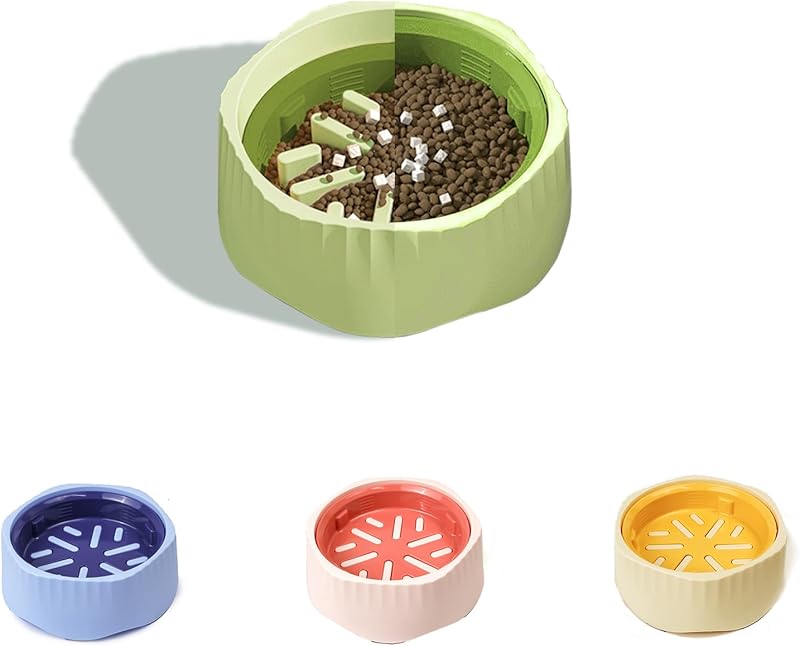 Slow Feeding Dog Bowl for Large, Separable Cat Interactive Puzzle Design,Non-Slip Durable Dog Food Bowl, Easy Clean Design to Prevent Puppies from Overeating, 100% BPA Free (Green)