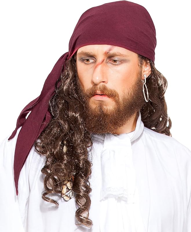 ThePirateDressing Pirate Medieval Renaissance Halloween Costume Linen Triangle Bandana