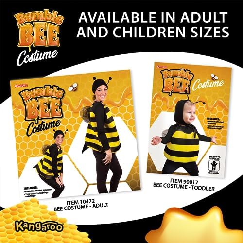 Kangaroo Bumble Bee Costume for Adults & Kids, Halloween Honey Bee Costume for Women