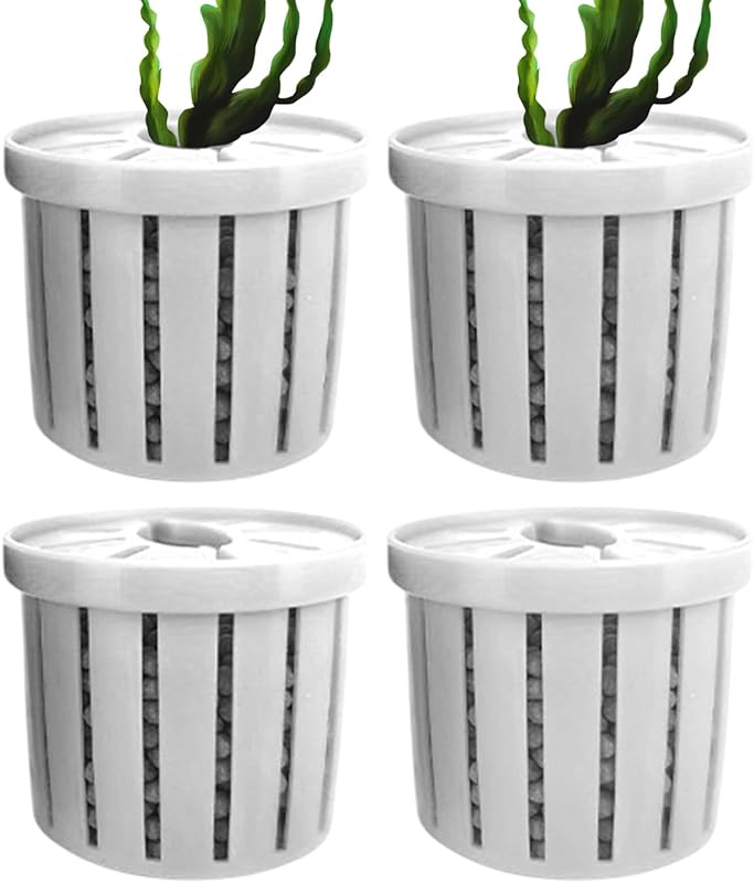 Aquarium Plant Cup,Aquatic Plant Cup - Small Stable Planting Basket for Desk Decorations Wall Window Pond Garden Corner Shelf