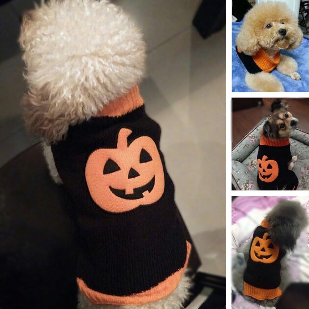 Pet Holiday Halloween Pumpkin Pet Clothes Dog Sweater