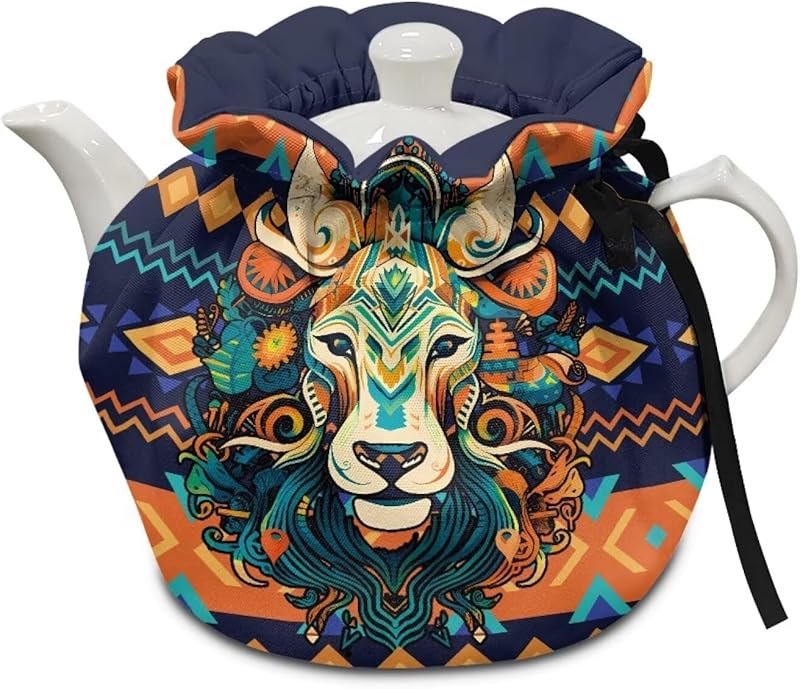 Teapot Thermal Cover Bohemian Mandala Print Tea Cozy for Tea Pot Insulated Suitable for Protecting Kettle Coffee Pot Breakfast Insulated Kitchen Coffee Table Decorative Accessories