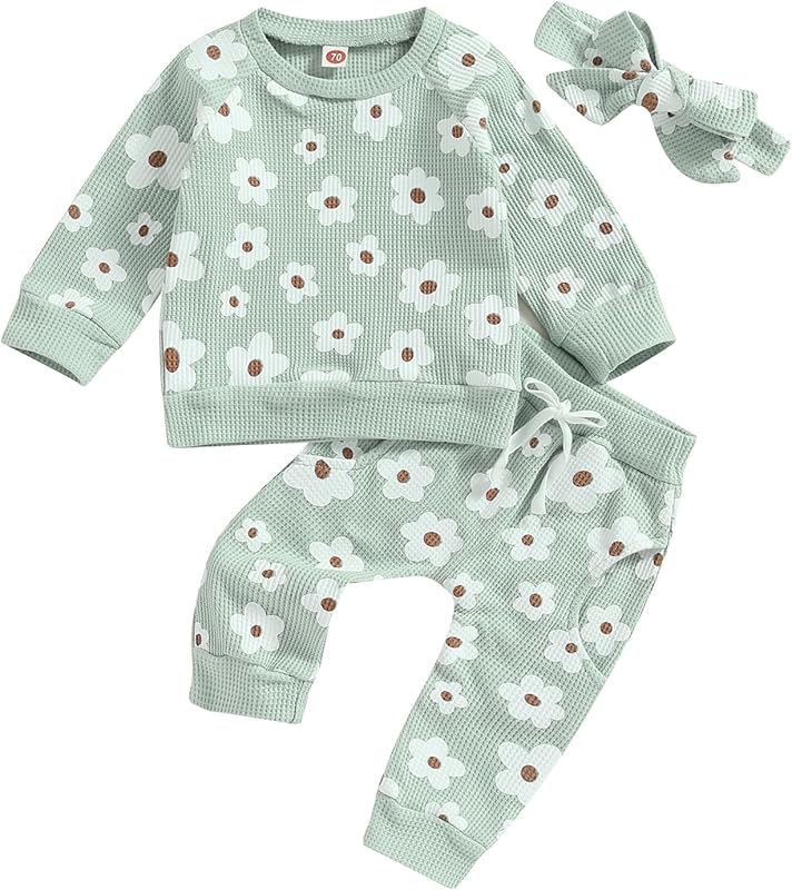 Newborn Infant Baby Girl Clothes Set Sweatshirts Tops Pants Toddler Girl Outfits Gifts 3 6 9 12 18 24 Months