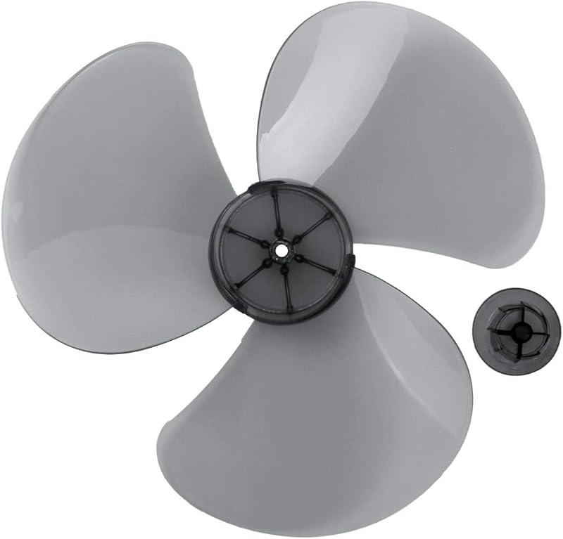 Plastic Fan Blade Replacement for Standing Pedestal Fan Table Fanner General Accessories with Nut Cover Type B 14 Inch