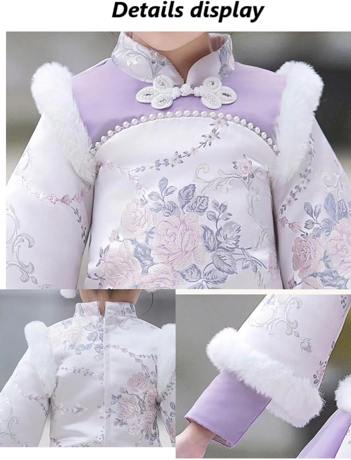 Mädchen Winter Hanfu Rock Anzug Kinder Verdickter Retro Hanfu Chinesischer Traditioneller Hanfu Kleid 2PCS Sets Größe 110-160 für 3-13 Jahre