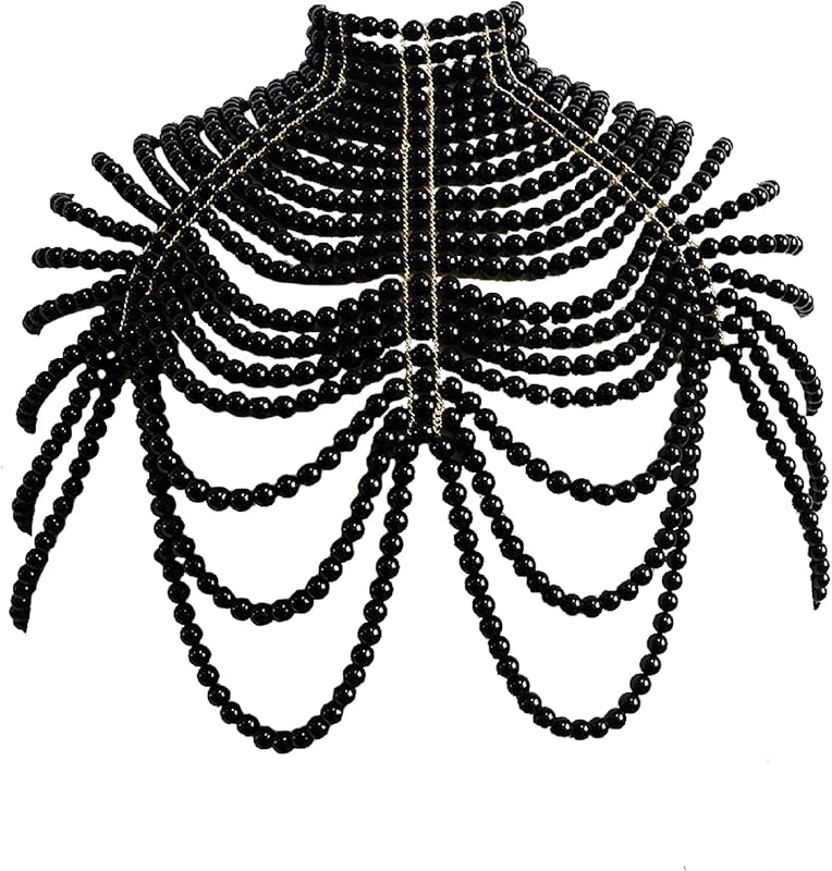 CCbodily Pearl Body Chain Bra - Fashion Shoulder Necklaces Bra Chain Body Jewelry