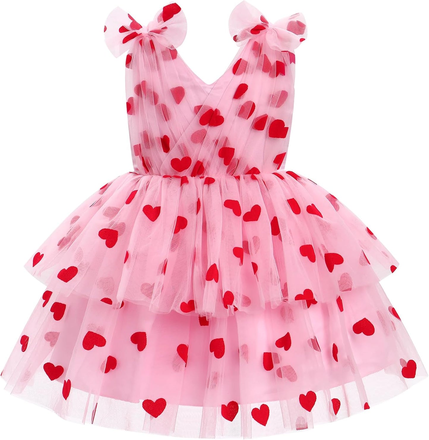 IMEKIS Toddler Girls Butterfly Birthday Dress Rainbow Tulle Formal Wedding Party Ruffle Tutu Dresses Photo Shoot