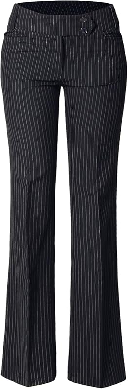 Design by Olivia Women's Relaxed Boot-Cut Office Pants Trousers Slacks