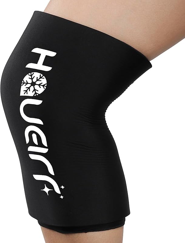 Ice Pack for Injuries Cold Compression Sleeve Flexible Cold/Hot Therapy Gel Ice Pack Wrap Pain Relief for Meniscus, MCL, ACL Reusable Cold Wrap Recovery for Elbow, Knee, Calf, Ankle - M