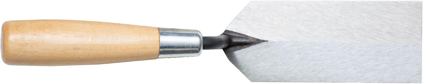 MARSHALLTOWN Margin Trowel, 5 x 2 Inch, Spread Mortar and Tile Adhesive, Durable High Carbon Steel, Wood Handle, Tile Trowel, Made in the USA, 52