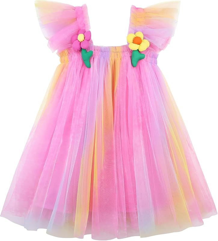 AGQT Baby Girls Tutu Dress Tulle Sundress Size 9M-5T