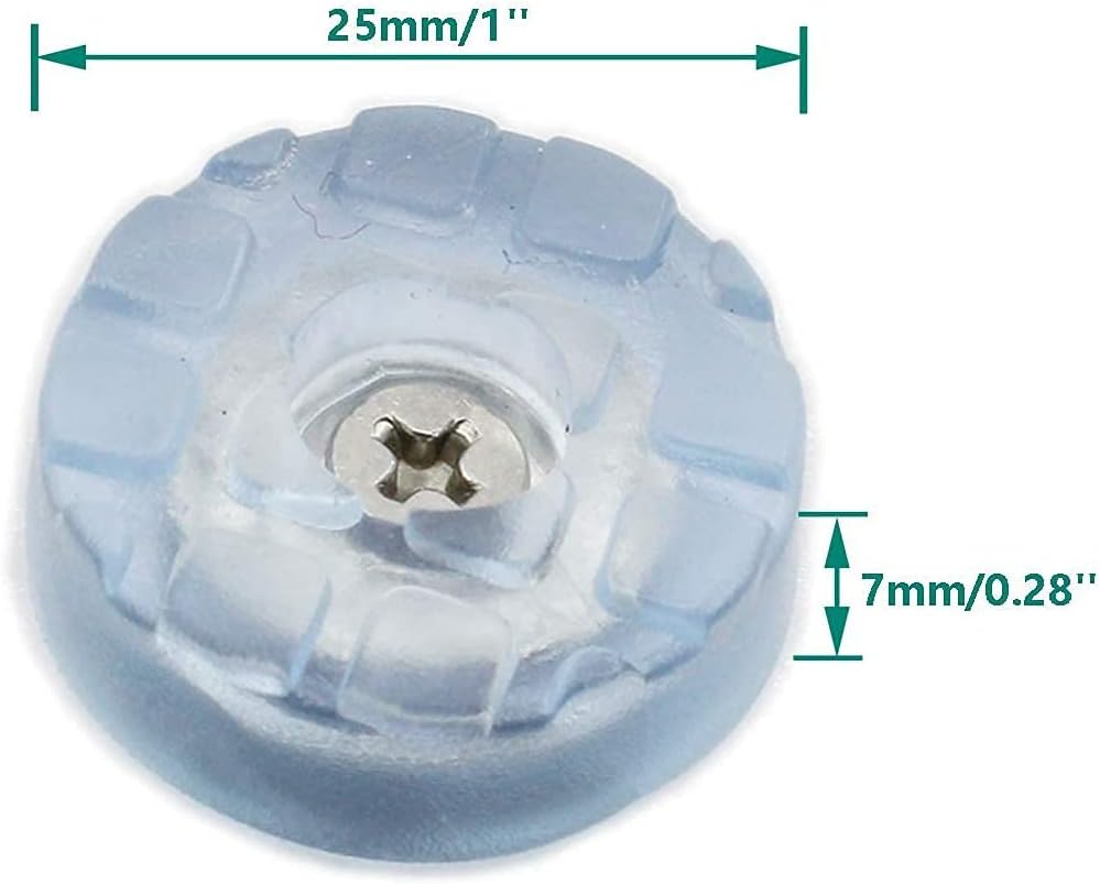 20 PCS Transparent Round Furniture Pads,Non Slip Non Skid Furniture Feet for Table,Desk,Chair,Sofa Leg,Noise Canceling Heavy Duty Furniture Sliders,Furniture Cups to Protect Hardwood Floors (25x7mm)