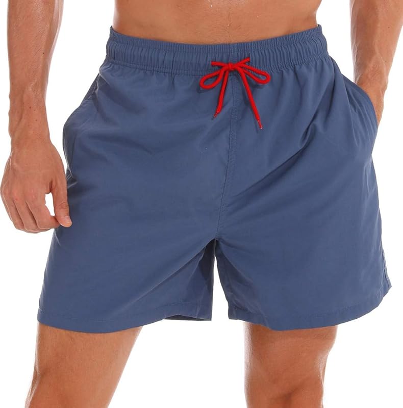 SILKWORLD Men's Swim Trunks Quick Dry Beach Shorts with Pockets