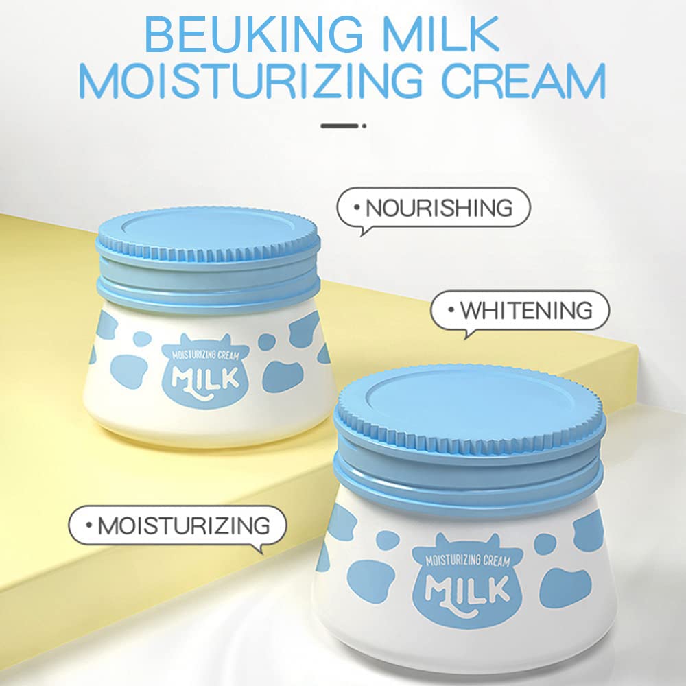 Face Milk Cream, Moisturizing Nourish Skin, Repair Face Moisturizer to Hydrate & Smooth Dry Skin, Firm Skin Day & Night Cream for Girl Women Daily Care