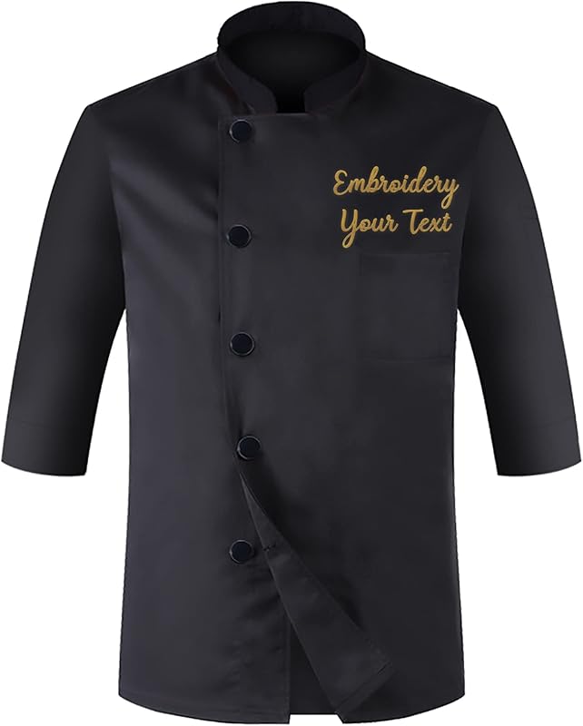 Personalized Chef Jacket Custom Embroidered Chef Coat for Men Women Short Sleeve Uniform Shirt for Restaurant Hotel
