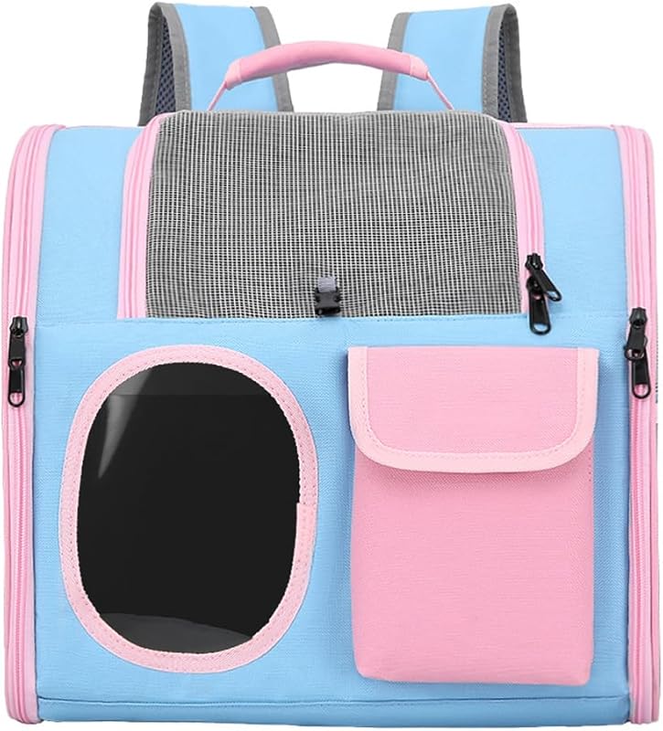 Cat Dog Carrier Backpacks,Pet Backpack Carrier, Bubble Backpack Pet Carriers with Breathable Mesh for Cats Small Dogs Puppies Animals for Travel, Hiking, Camping or Outdoor Use (Pink)