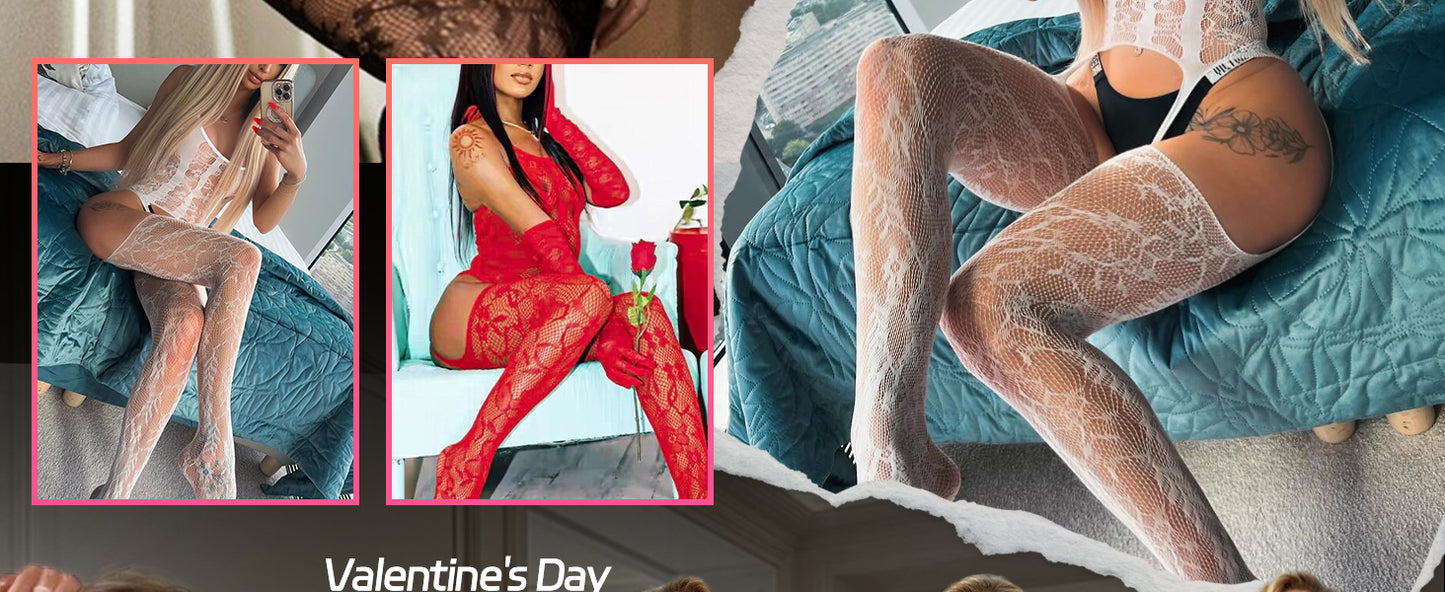 Buitifo Womens Fishnet Bodystocking Plus Size Crotchless Bodysuit Sexy Tights Nightwear Chemise Lingerie