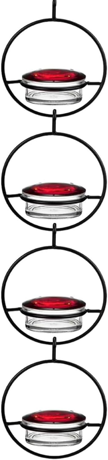 2025 New Hummingbird Feeder, 4PCS Circular Hanging Ant & Bee-Proof Hummingbird Feeders for Outdoor Garden, Patio, Backyard - Leak-Proof, Easy to Clean and Refill