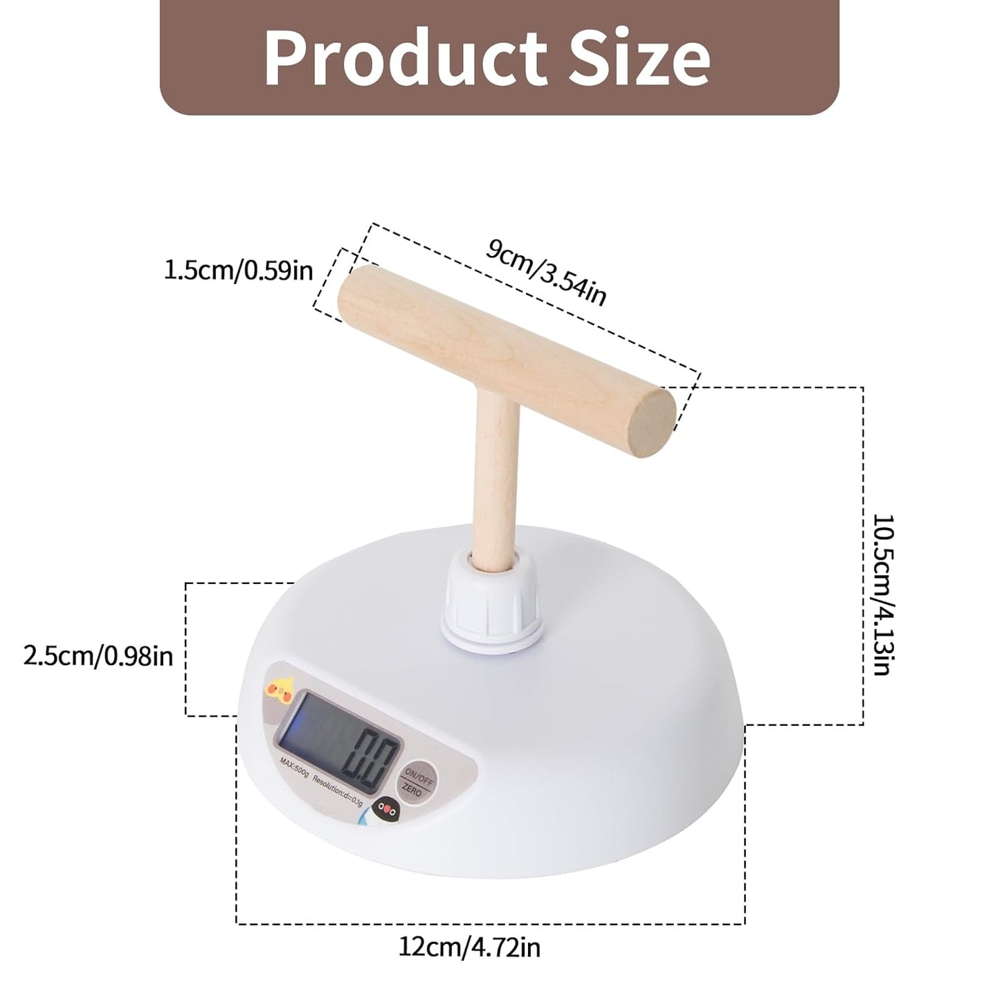 Pet Scale for Birds, Parakeet Weight Scale, HD Backlit Display Capacity 1.1lbs(500g) High Accuracy 0.1g Scale Easy Install Bird Training Stand and Perch Designed for Small Birds & Reptiles