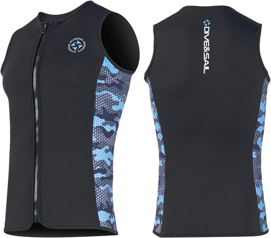 Wetsuit Top Men Women Wetsuit Vest 3mm Neoprene Front Zip Sleeveless Wet Suit Tops Jacket Diving Vest Swimming Canoeing Surfing