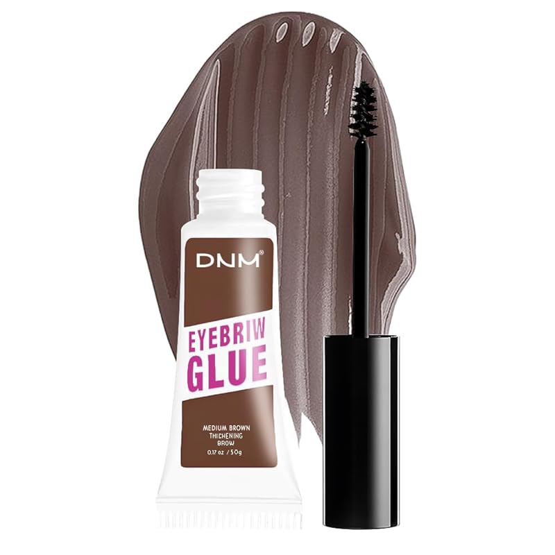 Tinted Thickening Eyebrow Mascara with Two Eyebrow Brushes,Brow Fast Sculpt,Waterproof,Transfer-proof,Eyebrow Tinting Kit- Cruelty Free - Light Medium Brown (1 Pack) (1Pc 01#Brown)