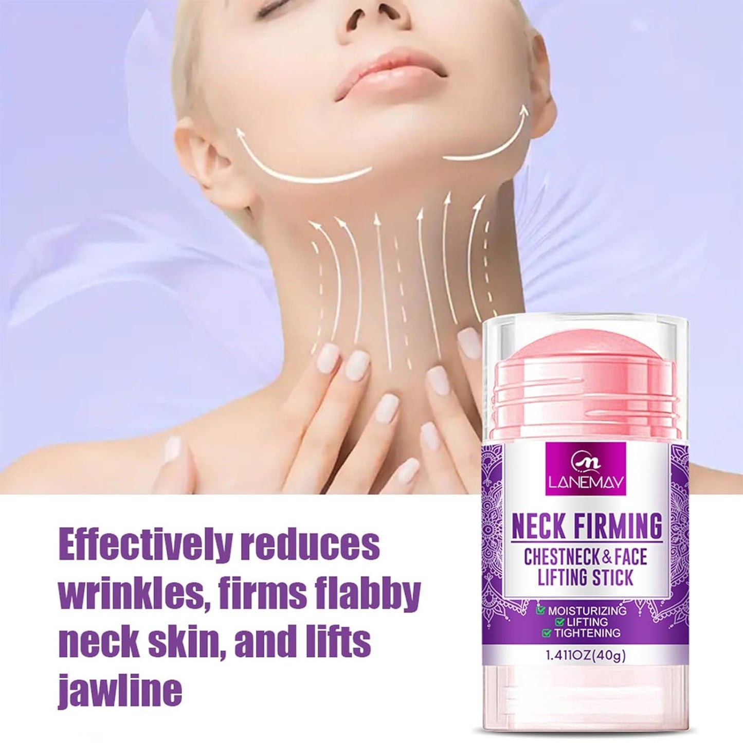 Retinol Firming Tightening Cream Stick for Neck and Face, Retinol Cream for Anti Wrinkles, Retinols Stick with Collagen, Aloe Vera, Avocado & Rosemary, Anti-Aging Neck Cream & Face Moisturizer