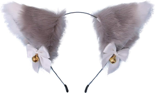 Faylay Cosplay Girl Plush Furry Cat Ears Headwear Accessory for Cam Girl Party