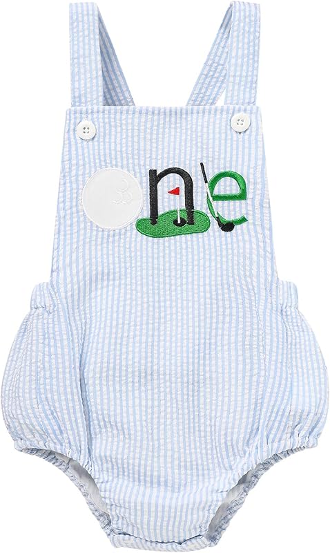 Baby Boys Girls 1st Birthday Romper Baby First Birthday Outfit Boy Solid Color Jumpsuit Cake Smash Outfit