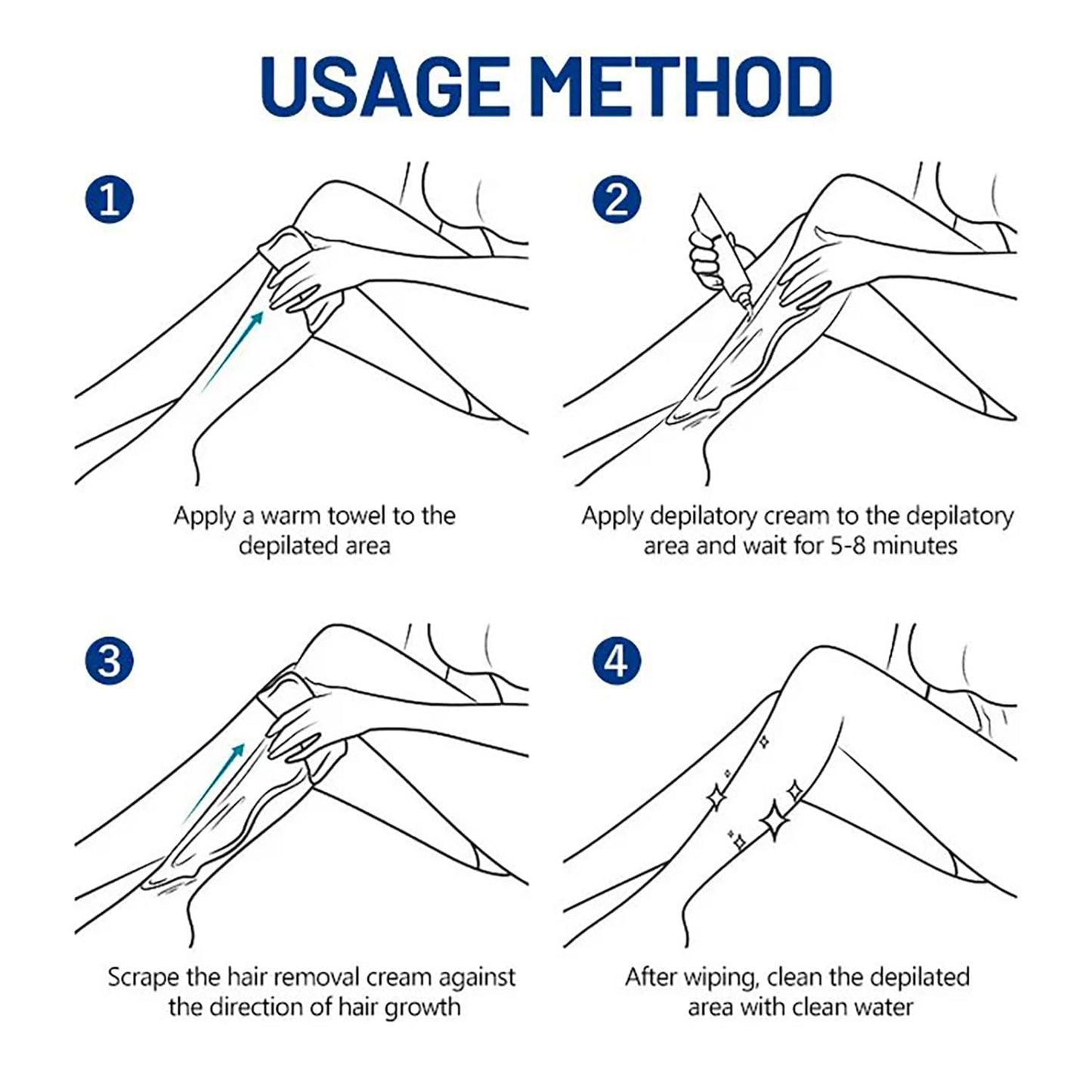 Hair Removal Cream Legs Body 5 min Fast-Action Armpits Breasts Arms Bikini Area Vegan All Type Of Skin 100g / 3.38fl.oz (Cucumber Sage Extract - Normal Skin)