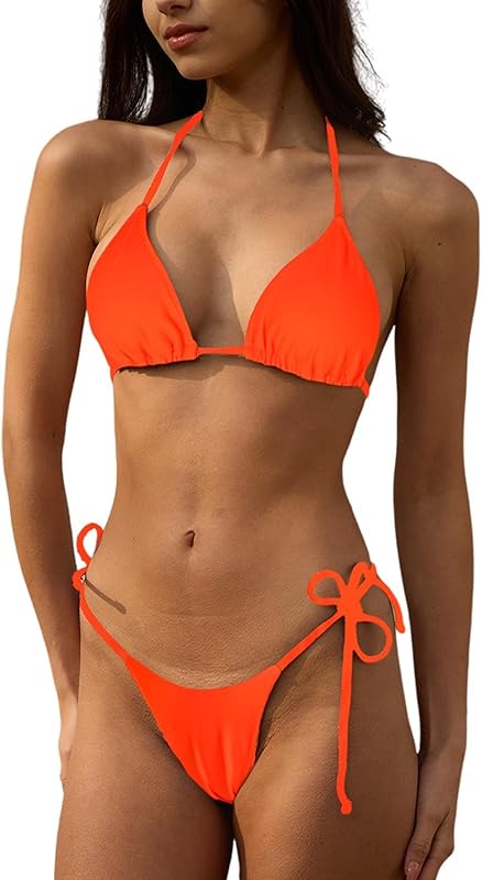 Bikini Sets Women Thongs Cheeky Two Piece Swimsuit Sexy Swimwear Triangle Cute Bathing Suit String