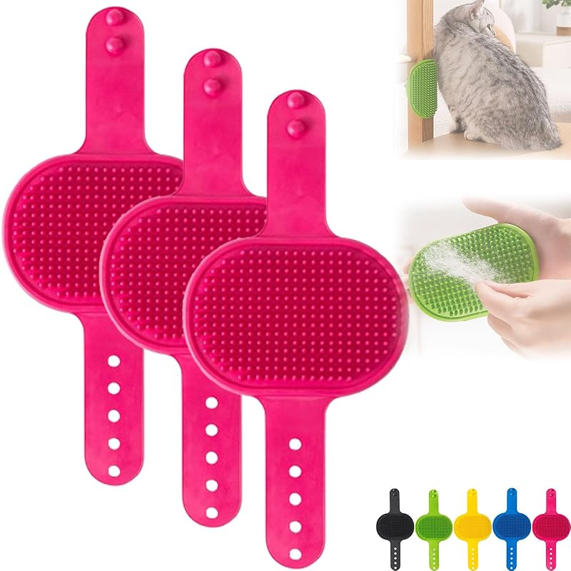 Silicone Grooming Strap Pad for Cats,Meowvo Cat Scratcher, Meowvo Silicone Grooming Scratch Pad, Cats Combs Cat Massager for Climbing Frames Table Legs