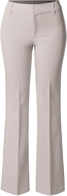 Design by Olivia Women's Relaxed Boot-Cut Office Pants Trousers Slacks