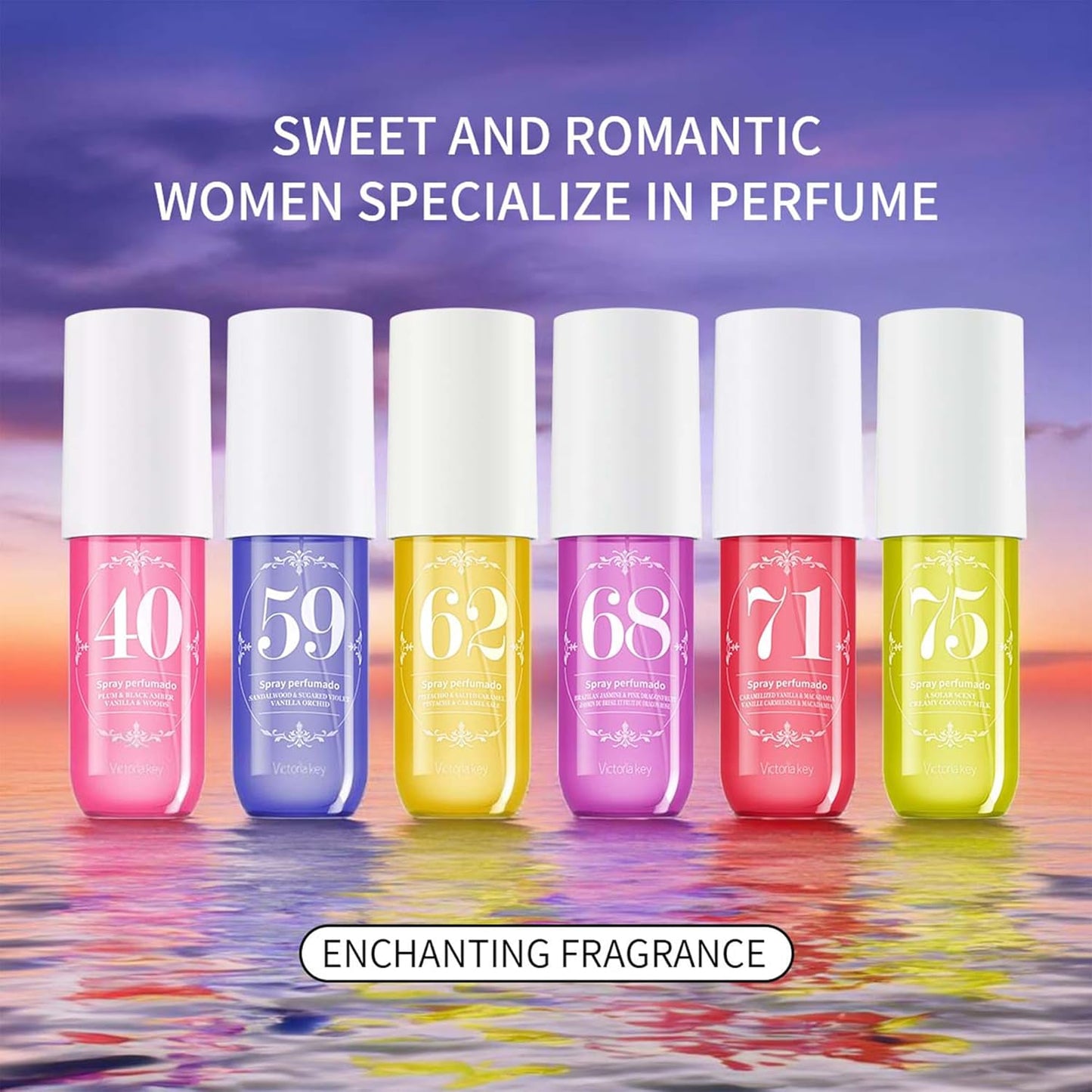 Body Spray for Women, Hair & Body Fragrance Mist, Long Lasting Perfume Spray, Travel Size Womens Fragrance Body Spray, Various Scents (40)