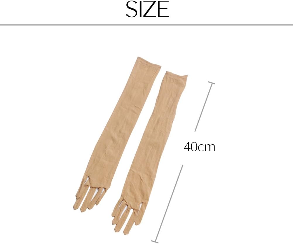 JAMOR Ultrathin Women Lace Long Gloves Ladies Wedding Outdoor Party Lace Gloves