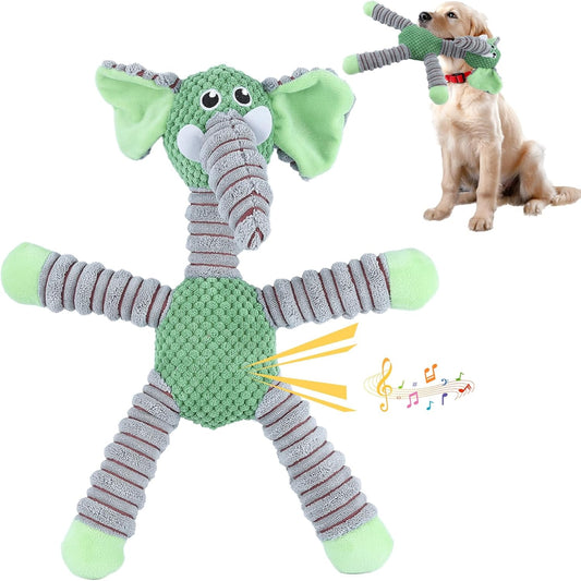 Quietschspielzeug für Hunde, große Plüsch-gefüllte Hunde, interaktives Kauspielzeug, um sie zu beschäftigen, niedlicher Elefant, Tier, Haustiere, Welpen, Hund, Plüschspielzeug mit weichem Stoff für