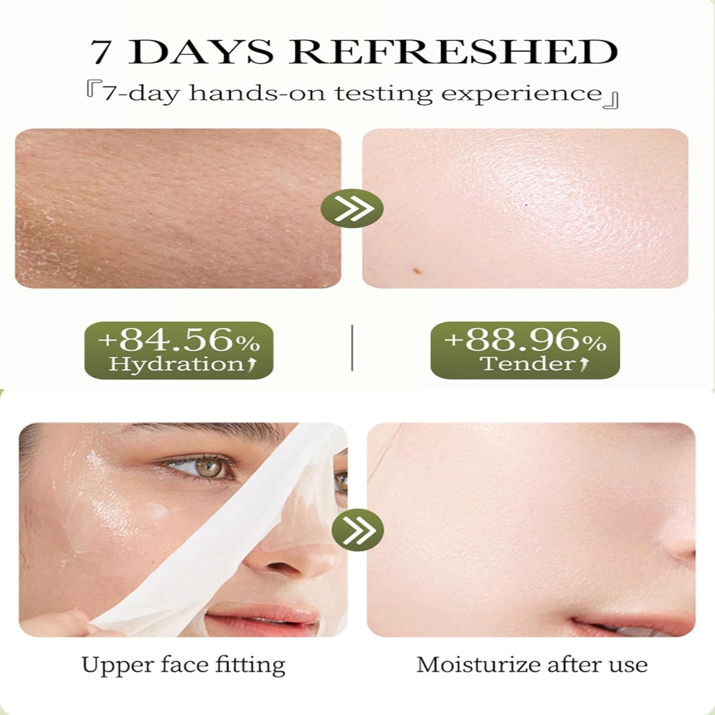 3PCS Hydrating Mask,Anti-Aging Facial Masks for Women Anti Wrinkle Face Mask with Sea Grape Extract for Wrinkle and Dull Reduction Deep Hydration, and Smoothing Skin Care Sheet Masks,25g/PC