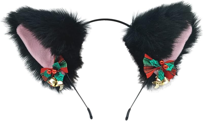 Faylay Cosplay Girl Plush Furry Cat Ears Headwear Accessory for Cam Girl Party