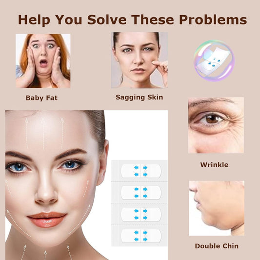 Face Lift Tape Invisible,Face Lifting Tape, Facelift tape, 120PCS, for Double Chin, Saggy Skin,Wrinkles Lifting,live streaming,V-Shaped Face Lifter Patch Overnight