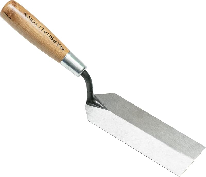 MARSHALLTOWN Margin Trowel, 5 x 2 Inch, Spread Mortar and Tile Adhesive, Durable High Carbon Steel, Wood Handle, Tile Trowel, Made in the USA, 52