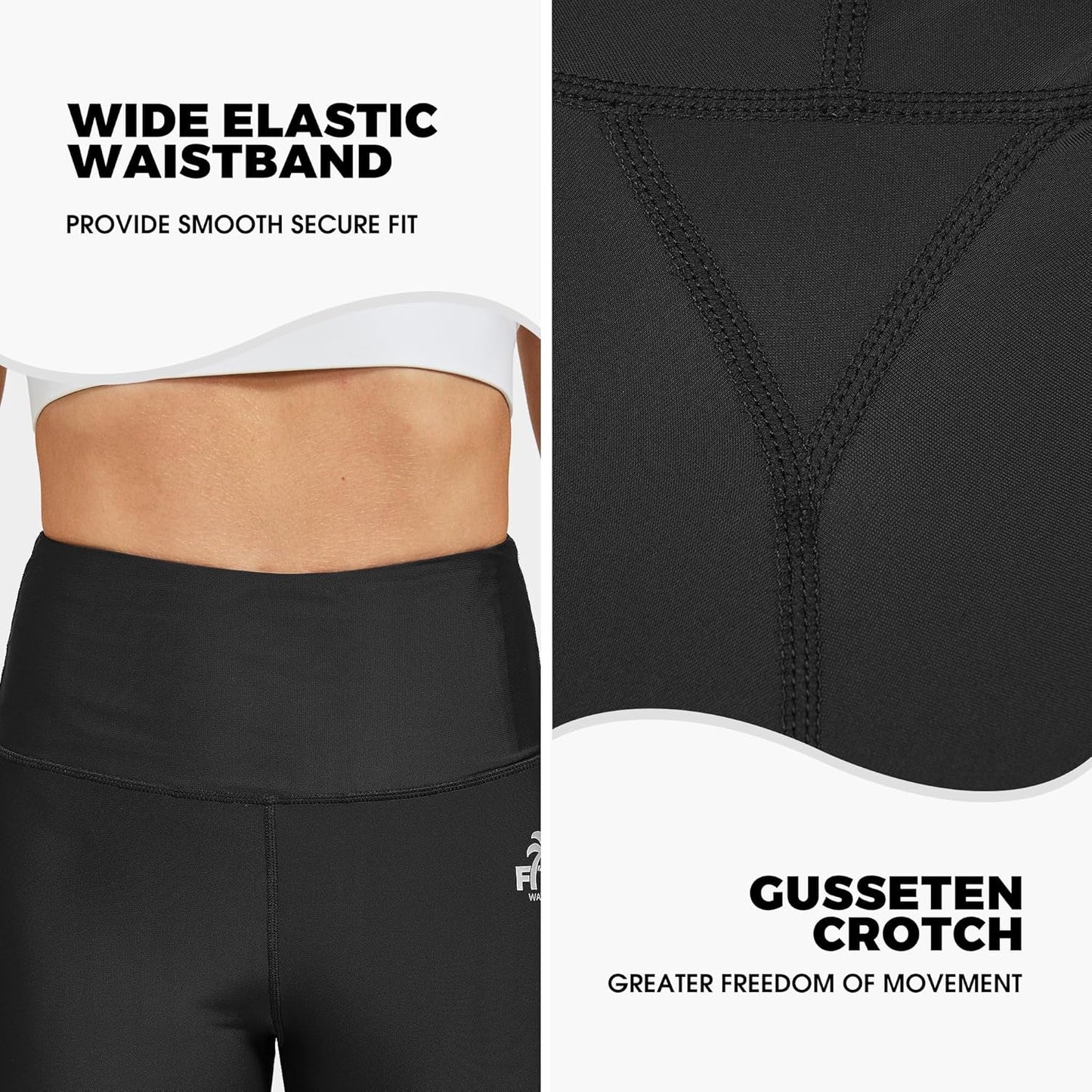 FitsT4 Sports Women's Swimming Leggings UPF 50+ High Waisted with Pockets Swim Pants