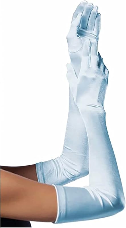 23" Extra Long Super Stretch Over the Elbow Party Bridal Dance Sexy Satin Gloves A-Grade Quality 16BL 58cm