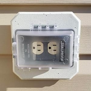 Sealproof 1-Gang Weatherproof In Use Outlet Cover | Horizontal/Vertical Outdoor Plug and Receptacle Protector, Lockable Bubble Cover, UL Extra Duty Compliant, 18 Configurations
