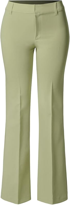 Design by Olivia Women's Relaxed Boot-Cut Office Pants Trousers Slacks
