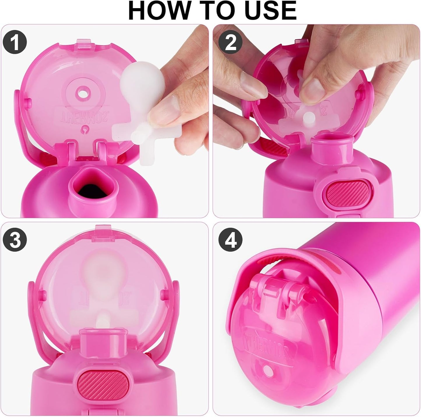 Replacement Leak Stopper for Thermos Funtainer 16 Oz Stainless Steel Vacuum Insulated Bottle (6+6)