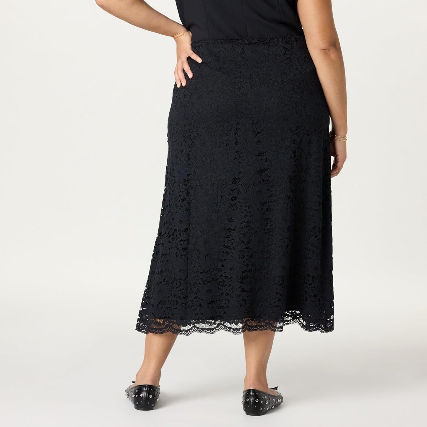 The Drop Women's Standard Elana Lace Midi Skirt
