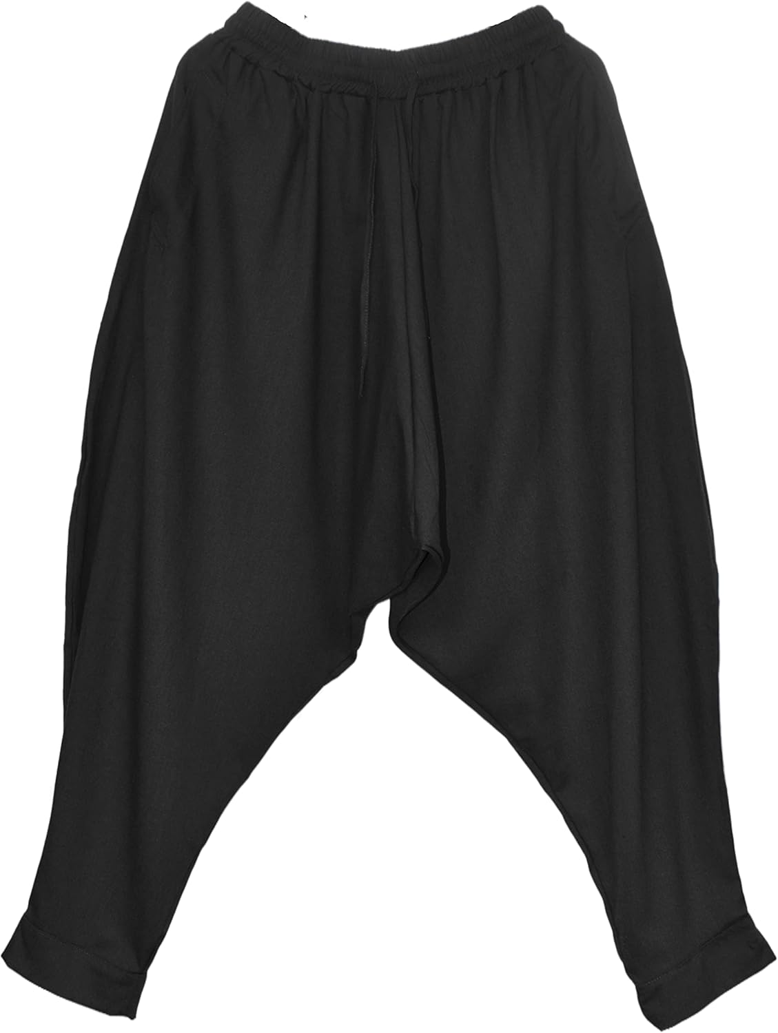 AITFINEISM Men's Drawstring Aladdin Hippie Harem Pants Loose Drop Crotch Trousers - TrendyLookz