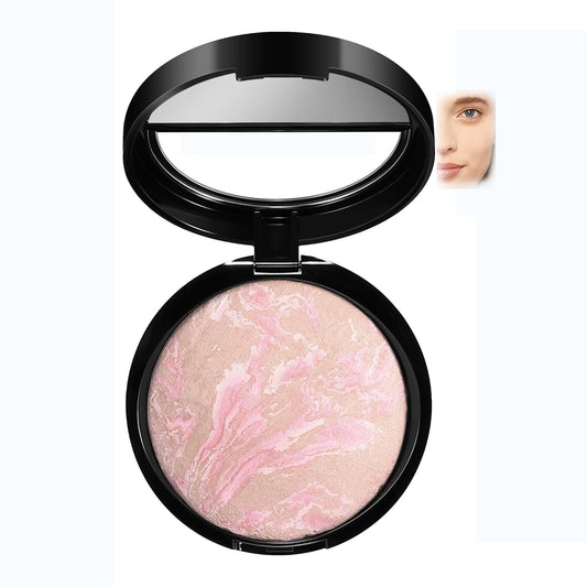 AKARY Baked Powder Foundation, Oil Control Correcting Foundation, Buildable Light to Medium Coverage - Demi - Matte Natural Flawless Finish Smooth Lightweight Setting Powder Palette, 01 Porcelain - TrendyLookz